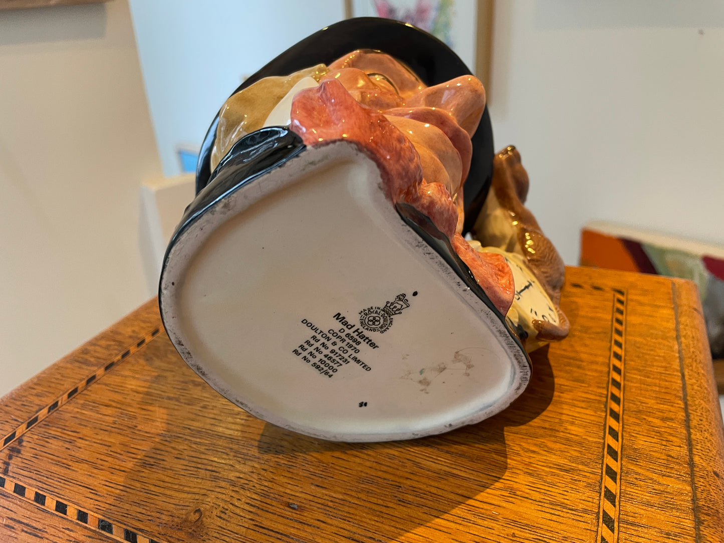 Vintage English Ceramic Character Jug – Royal Doulton ‘Mad Hatter’ D6598 (c.1970–1973)