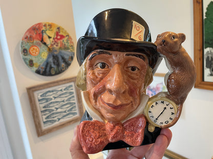 Vintage English Ceramic Character Jug – Royal Doulton ‘Mad Hatter’ D6598 (c.1970–1973)