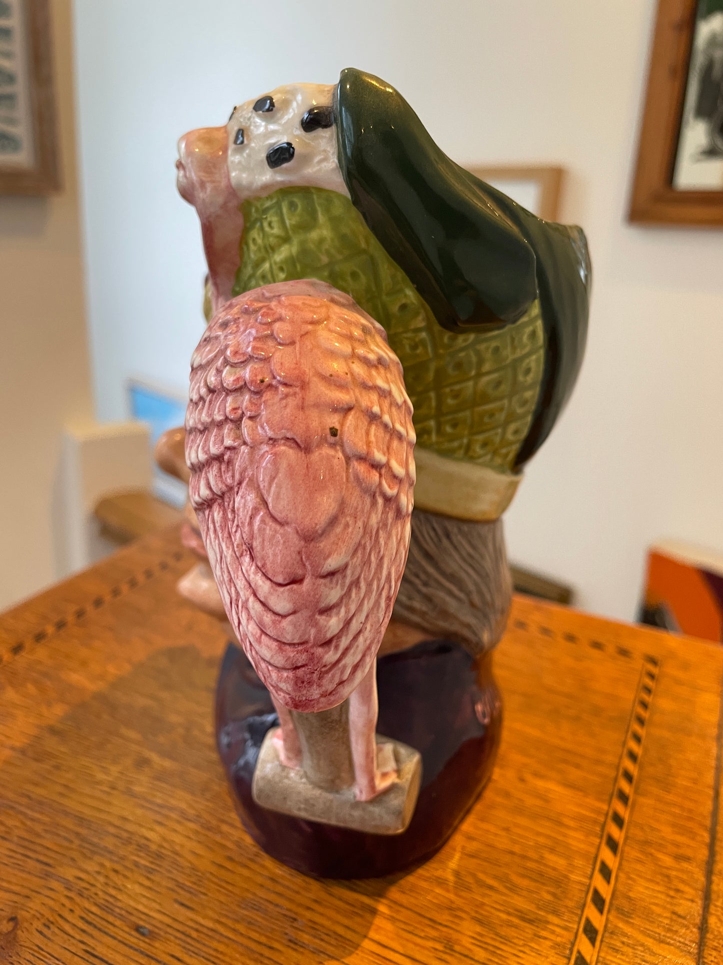 Antique English Royal Doulton Character Jug – ‘Ugly Duchess’ D6599 with Flamingo Handle (c.1964 First-Issue)