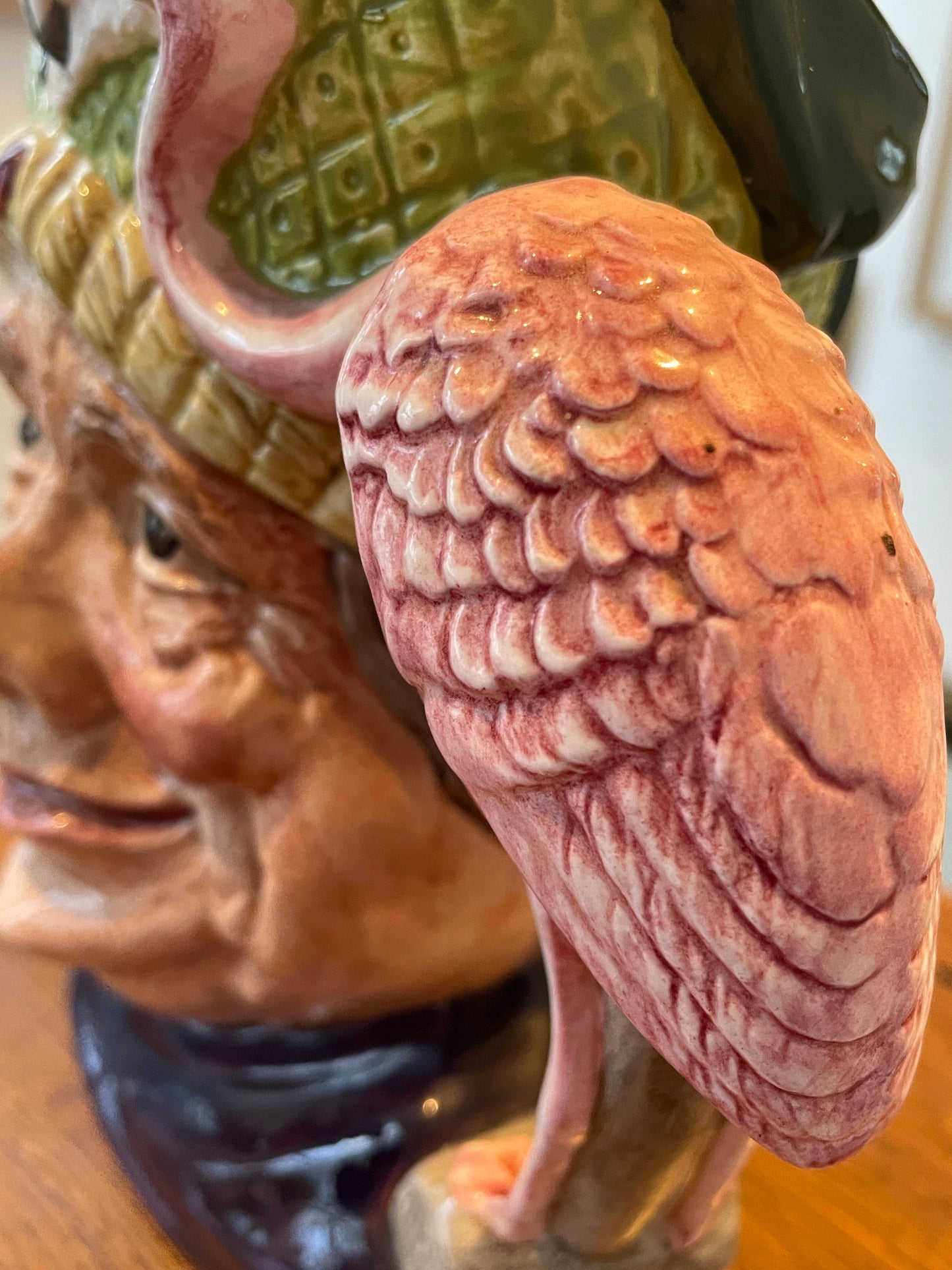 Antique English Royal Doulton Character Jug – ‘Ugly Duchess’ D6599 with Flamingo Handle (c.1964 First-Issue)