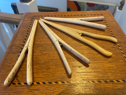 Antique Victorian Glove Stretchers – Set of Four Hand-Crafted Early 19th Century Tools (c.1880)