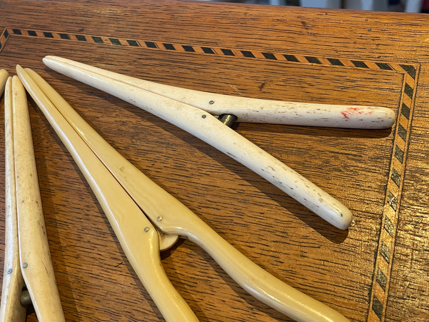 Antique Victorian Glove Stretchers – Set of Four Hand-Crafted Early 19th Century Tools (c.1880)