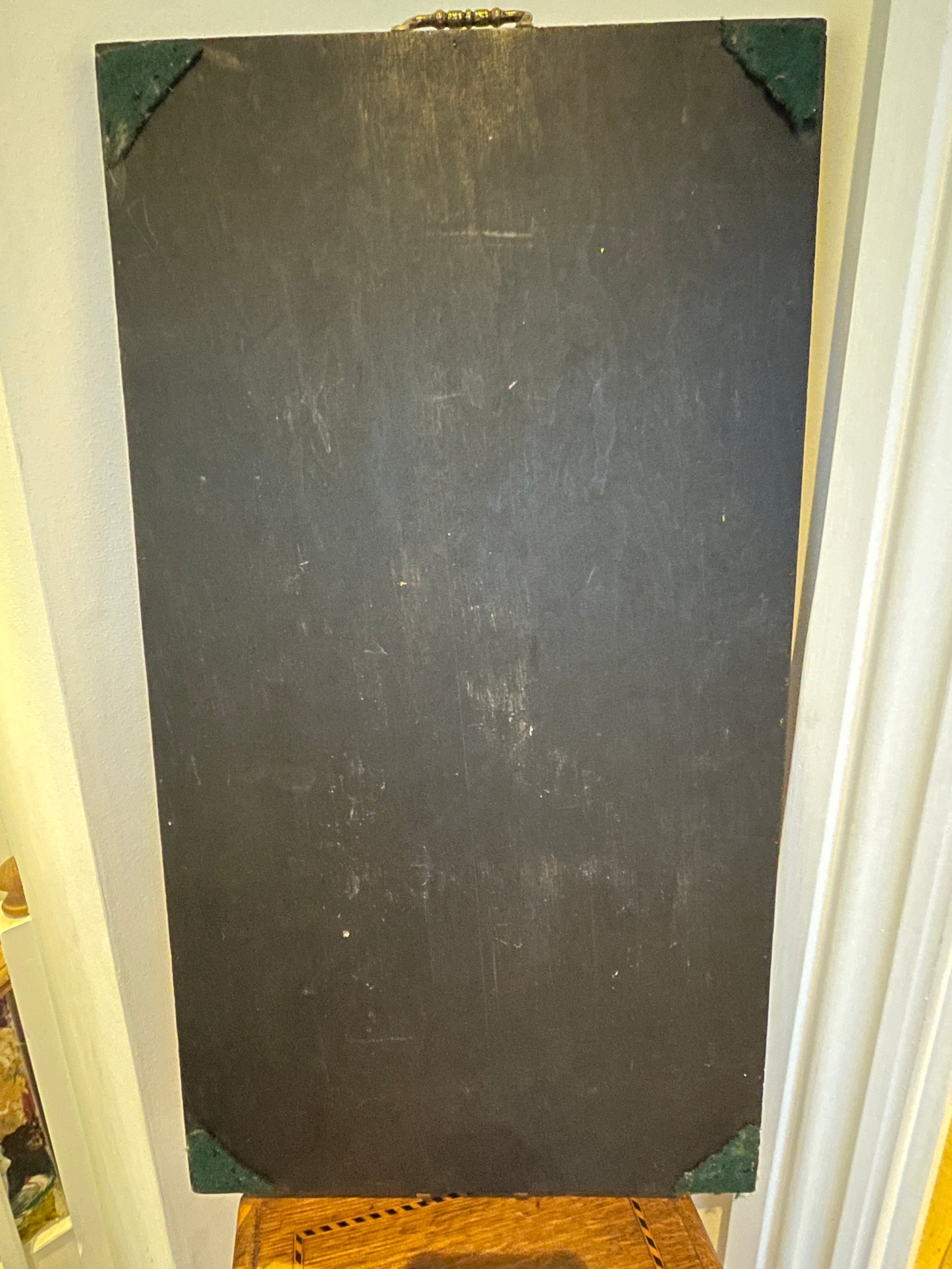 Antique Asian Lacquer Serving Tray – Embroidered Silk Bird & Floral Panels Under Glass (c.20th Century)