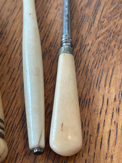 Antique English Sewing Tools – Mixed Bone and Turned Wood Needlework Tools (c.1900–1920)12