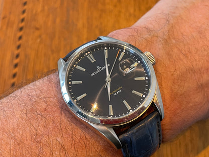 Vintage Jacques Lemans Automatic Wristwatch – Stainless Steel Dress Watch with Date Magnifier (41mm, c.2010s)