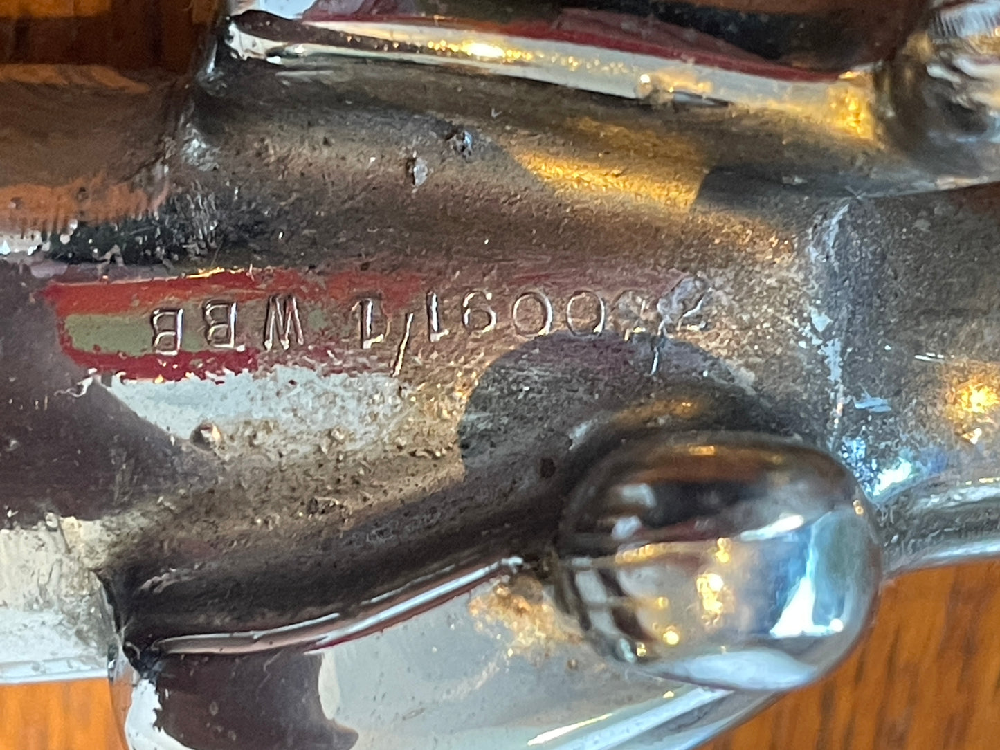 Vintage Official Jaguar Leaper Mascot – Chrome Bonnet Ornament on Hardwood Plinth (c.1960s–1980s)
