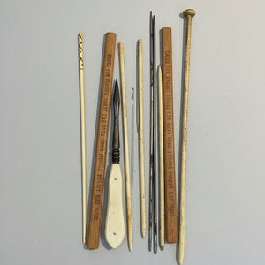 Antique Bone and Steel Needlework Tools – Knitting, Crochet and Rug Making Implements (c.19th–Early 20th Century)1