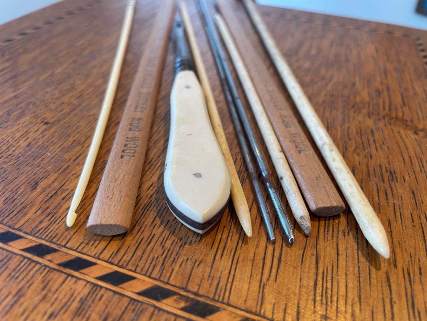 Antique Bone and Steel Needlework Tools – Knitting, Crochet and Rug Making Implements (c.19th–Early 20th Century)1