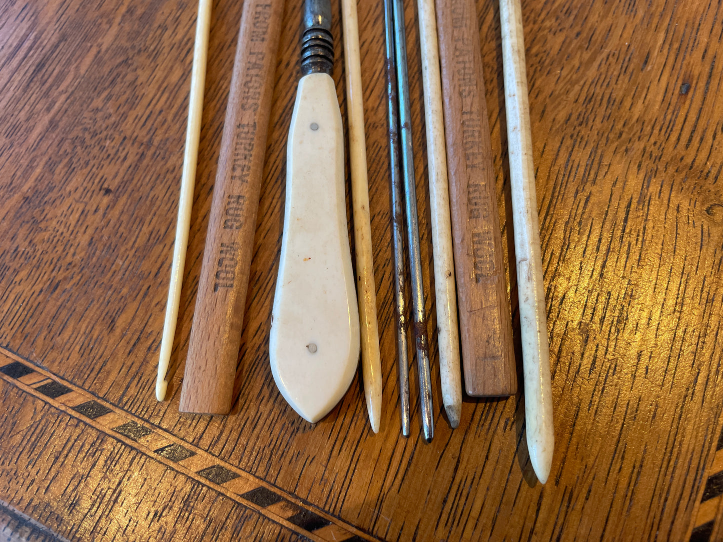 Antique Bone and Steel Needlework Tools – Knitting, Crochet and Rug Making Implements (c.19th–Early 20th Century)1