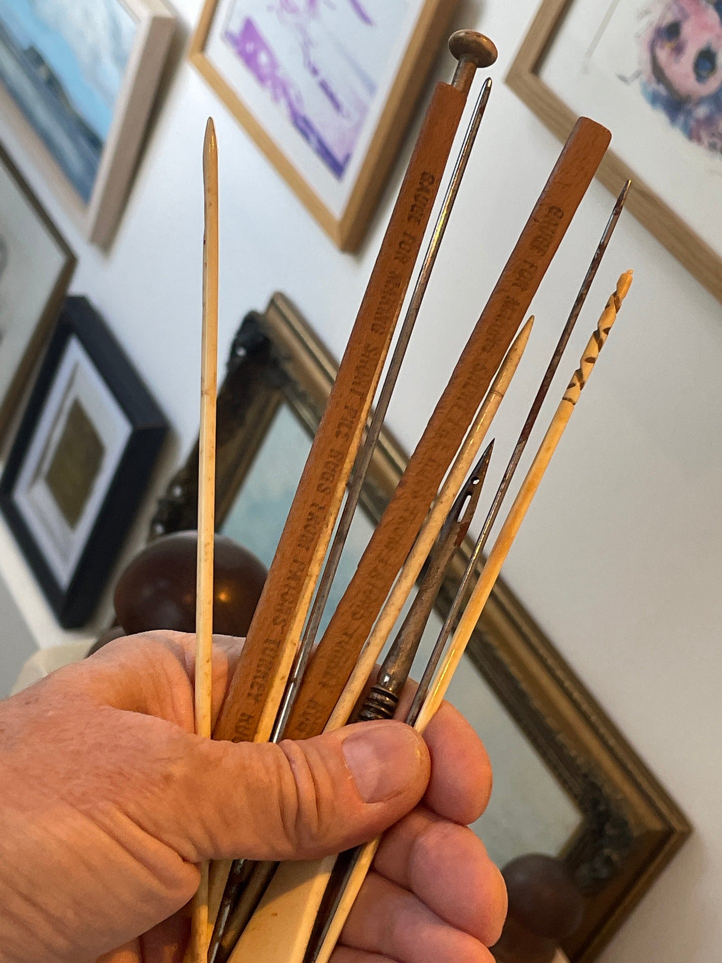 Antique Bone and Steel Needlework Tools – Knitting, Crochet and Rug Making Implements (c.19th–Early 20th Century)1