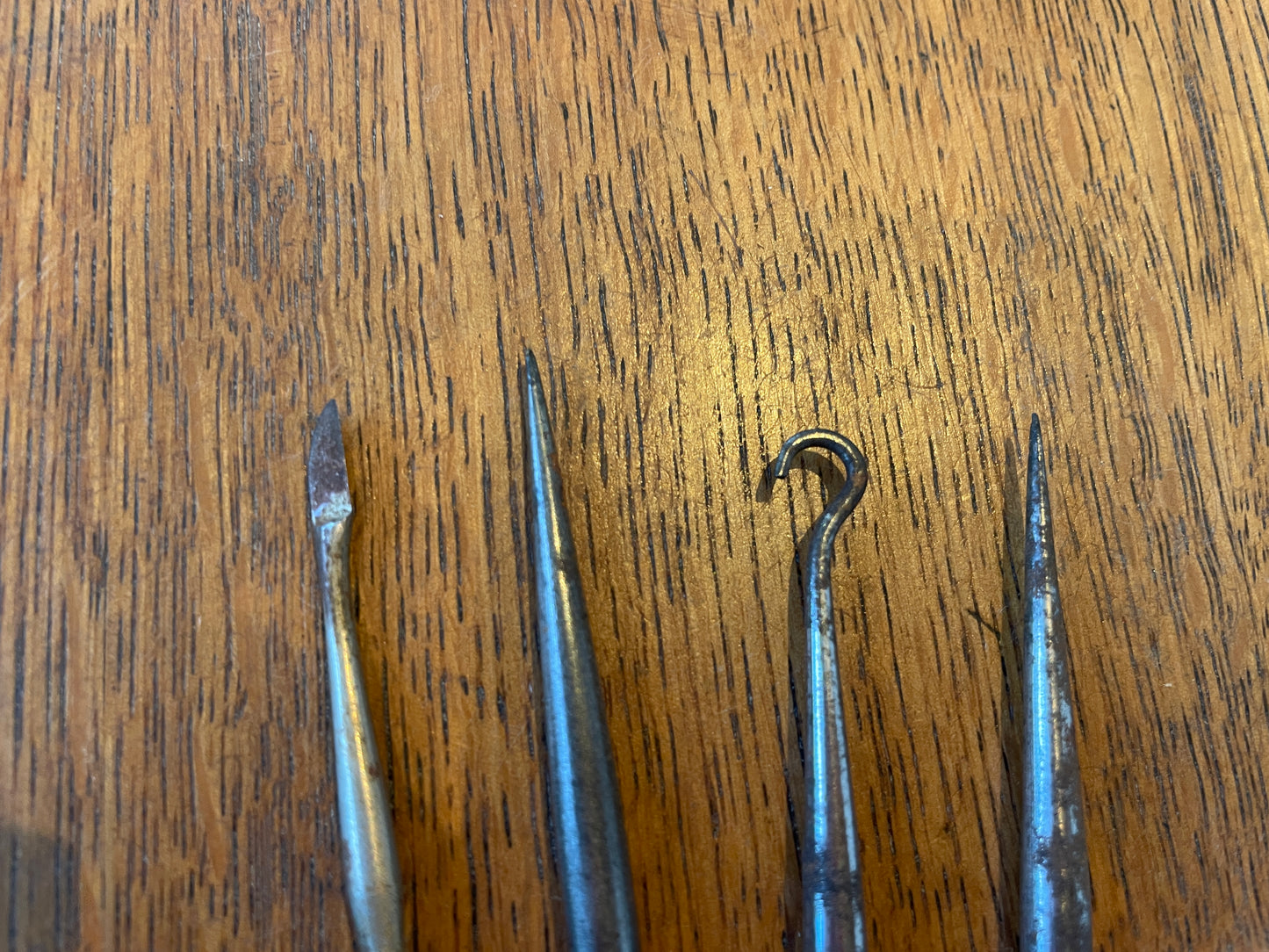 Antique Victorian Bone & Steel Tools – Stilettos, Crochet Hook & Desk Implement (c.1850–1900)5