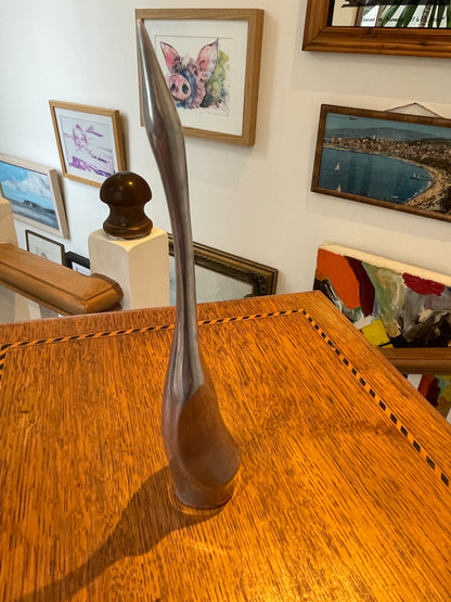 Vintage Canadian Hoselton Aluminium Swan – Hand-Signed #117 Sculpture (c.1970)