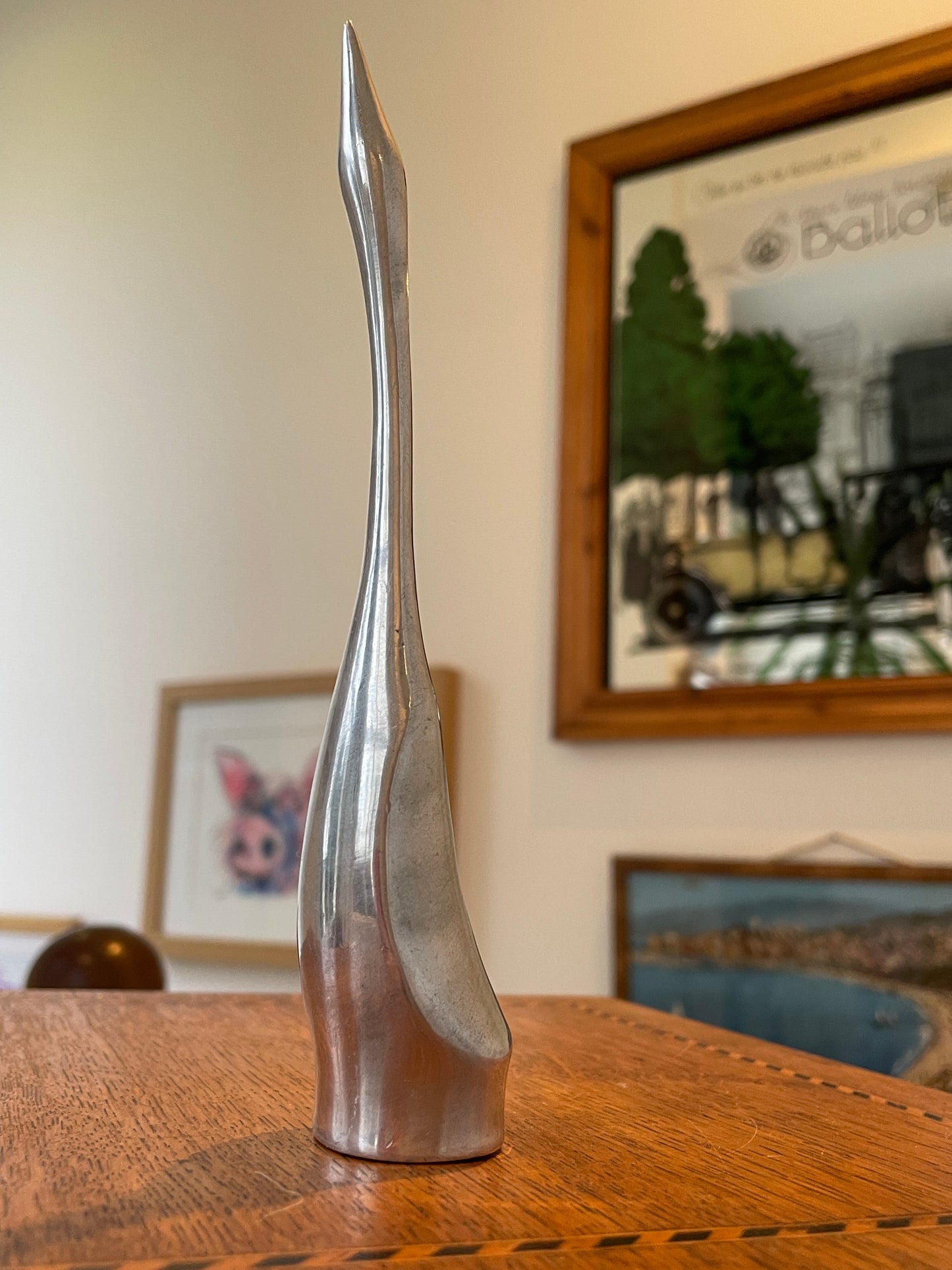 Vintage Canadian Hoselton Aluminium Swan – Hand-Signed #117 Sculpture (c.1970)