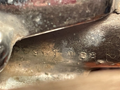 Vintage Jaguar Leaper Mascot – Chrome Bonnet Ornament with Registered Design Stamp (c.1950s–60s)