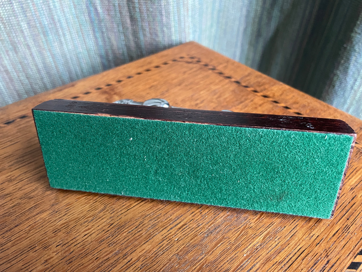 Jaguar Leaping Cat Desk Ornament – Chrome Plated Motoring Sculpture on Wooden Base (Late 20th Century)