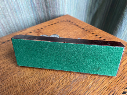 Jaguar Leaping Cat Desk Ornament – Chrome Plated Motoring Sculpture on Wooden Base (Late 20th Century)