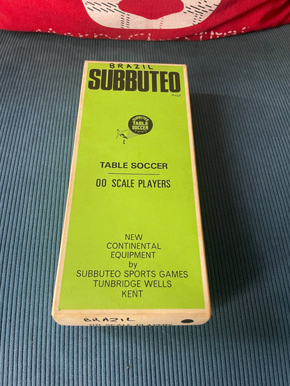 Vintage Subbuteo Brazil Table Soccer Team – OO Scale Players in Original Box (c.1960s–70s)