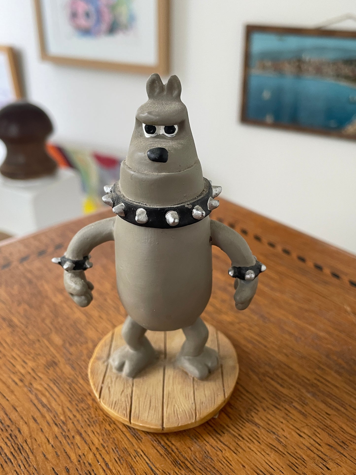 Preston the Bulldog Figurine – Wallace & Gromit Licensed Character Ornament – Aardman (c.1989)