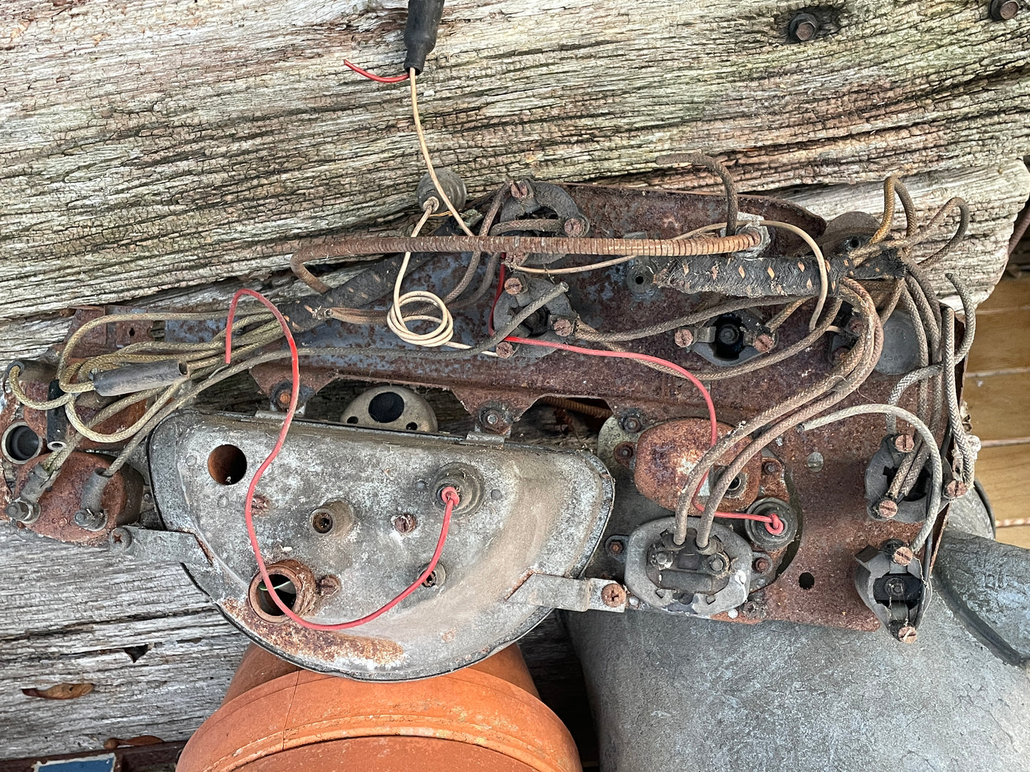 Vintage British Jaeger Magnettte Instrument Cluster Speedometer Gauge Panel Made in England c1950s