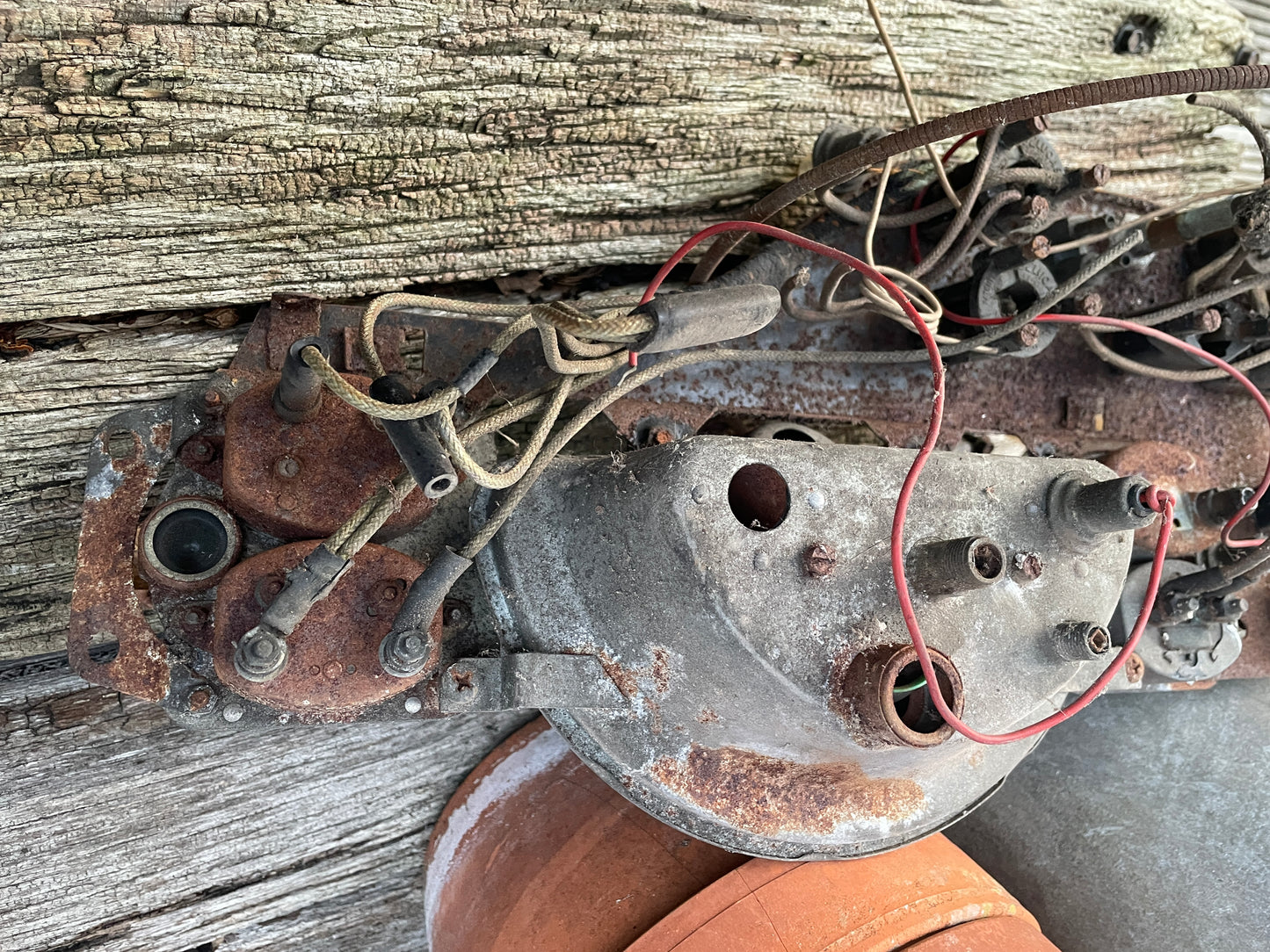 Vintage British Jaeger Magnettte Instrument Cluster Speedometer Gauge Panel Made in England c1950s