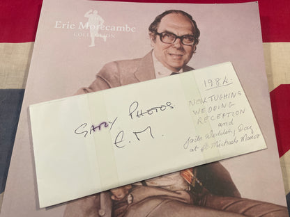 Rare Eric Morecambe original photographs in original hand written envelope from personal collection 104
