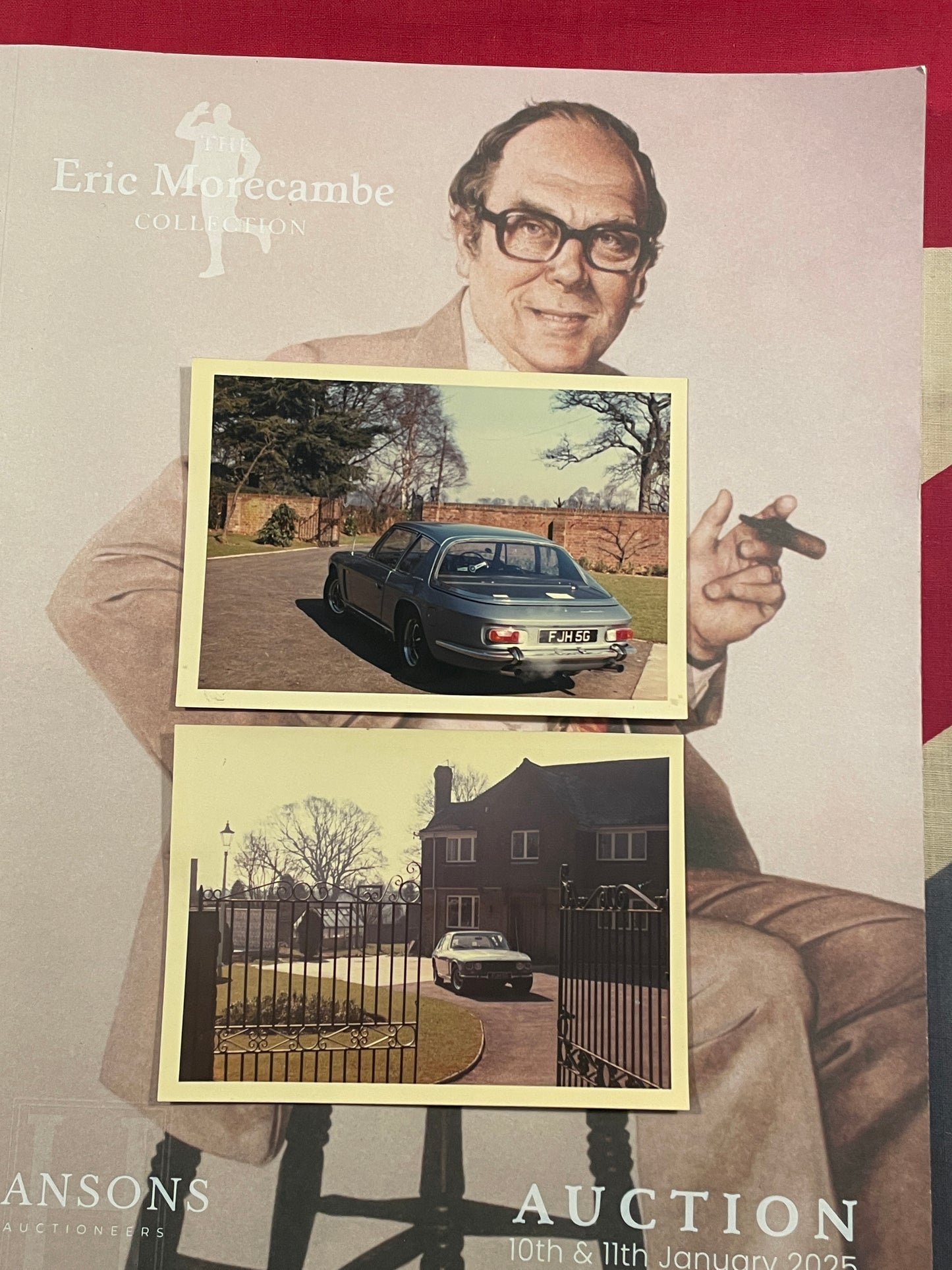 Original photographs showing Eric Morecambe’s Jensen Interceptor FJH 5G,  at his home 1960s - 116