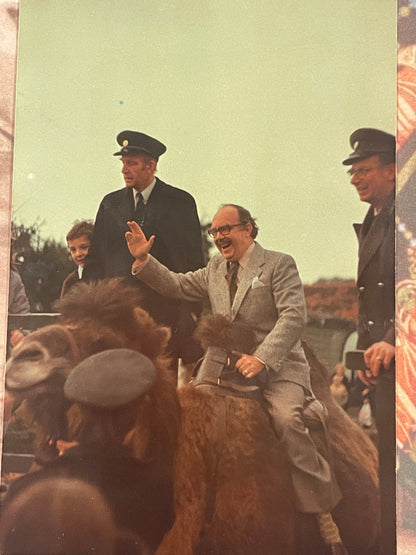 Eric Morecambe original photograph on a camel from his personal collection 101
