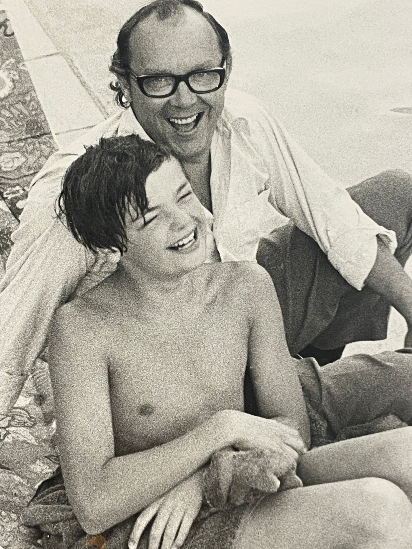 Eric Morecambe large original photograph around family pool  from personal collection 137