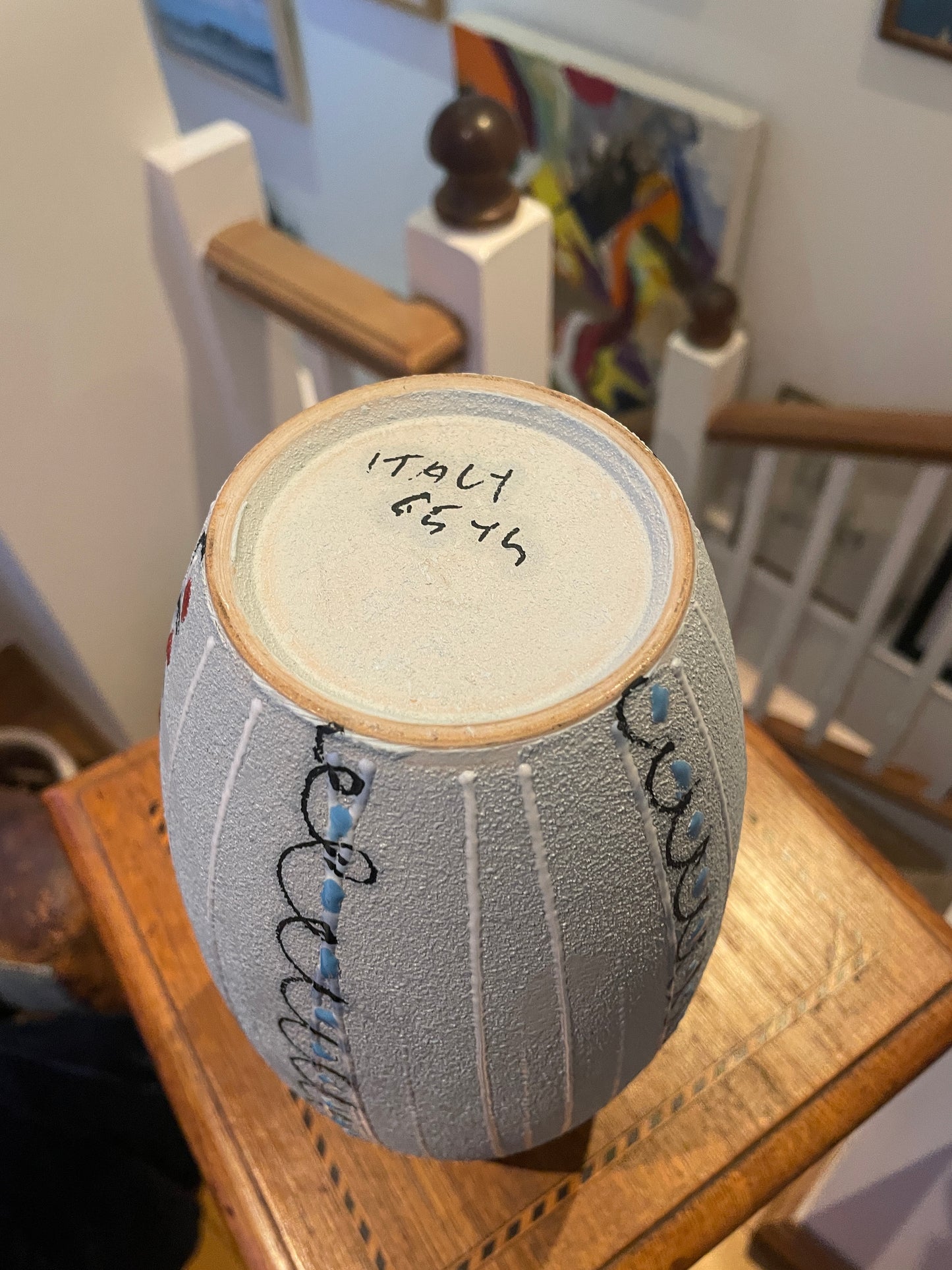 Vintage Italian Studio Pottery Vase by Fratelli Fanciullacci – Mid-Century Abstract Textured Form (c.1960s)