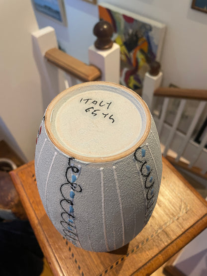 Vintage Italian Studio Pottery Vase by Fratelli Fanciullacci – Mid-Century Abstract Textured Form (c.1960s)