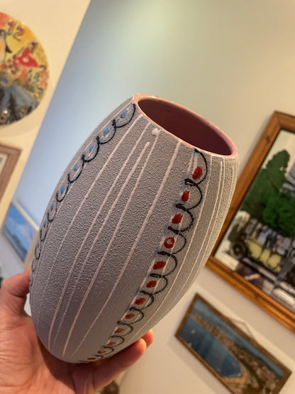 Vintage Italian Studio Pottery Vase by Fratelli Fanciullacci – Mid-Century Abstract Textured Form (c.1960s)