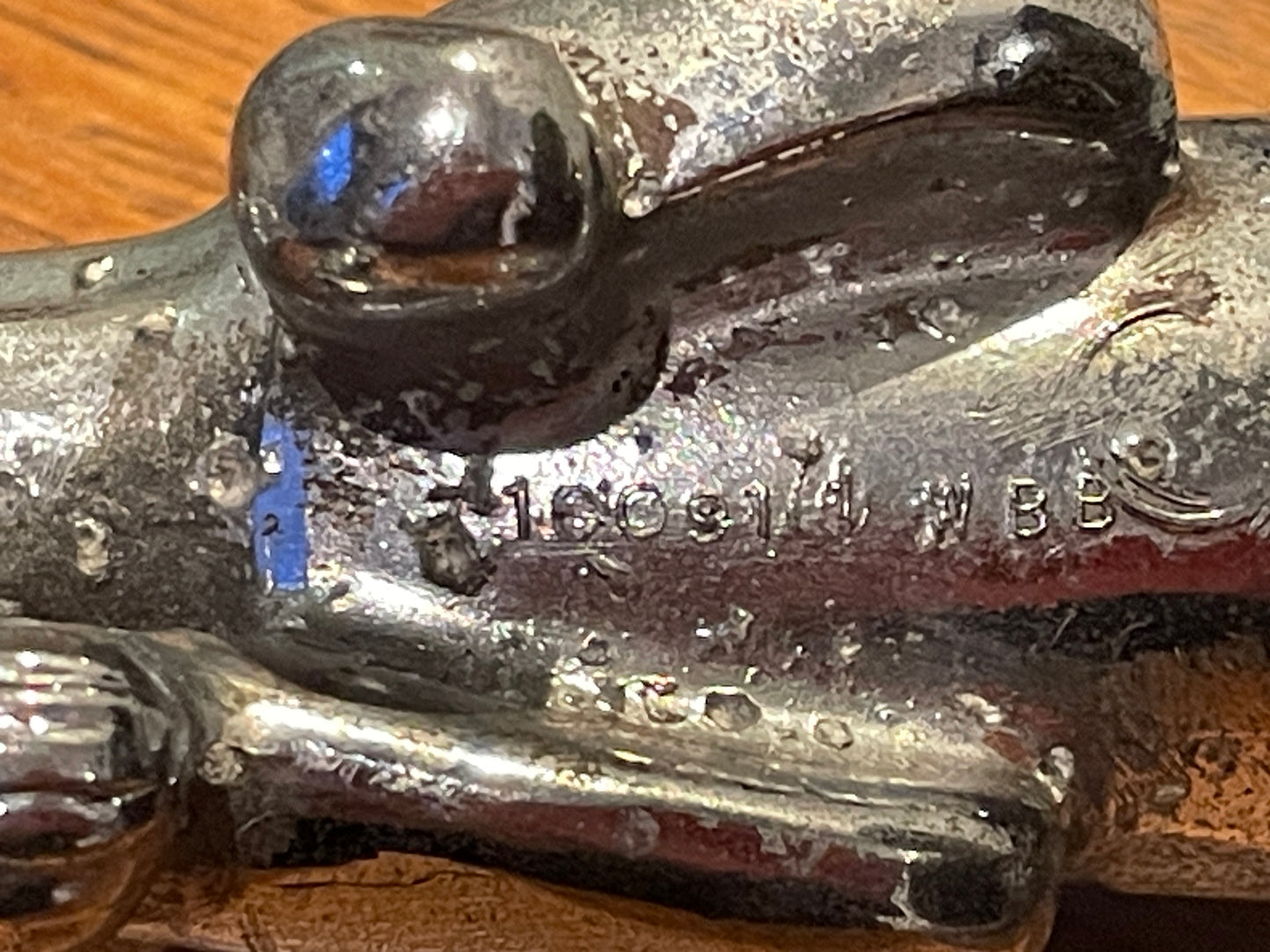 Vintage Jaguar Leaping Cat Bonnet Mascot – Chrome Plated Wilmot Breeden 7/10091/1 WBB on Marble Base (c.1950s–60s)