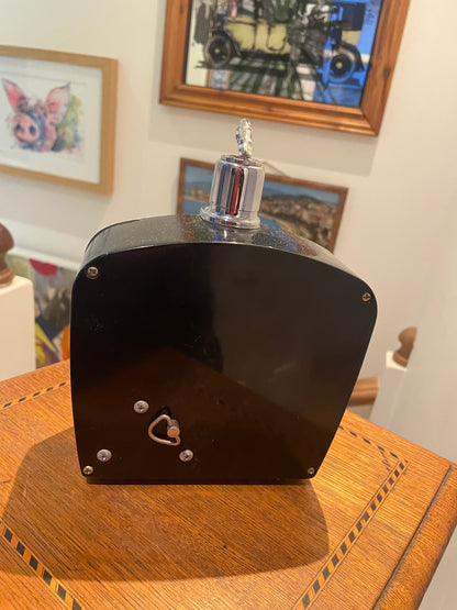 Vintage Jaguar Musical Decanter – Royal London Chrome Grille Barware with Leaping Jaguar Lid (1968)