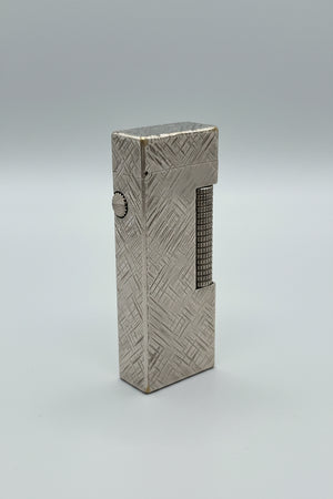 Vintage Dunhill Rollagas Gas Lighter – Swiss Made Engine-Turned Case with Original Service Kit (c.1960s–70s)