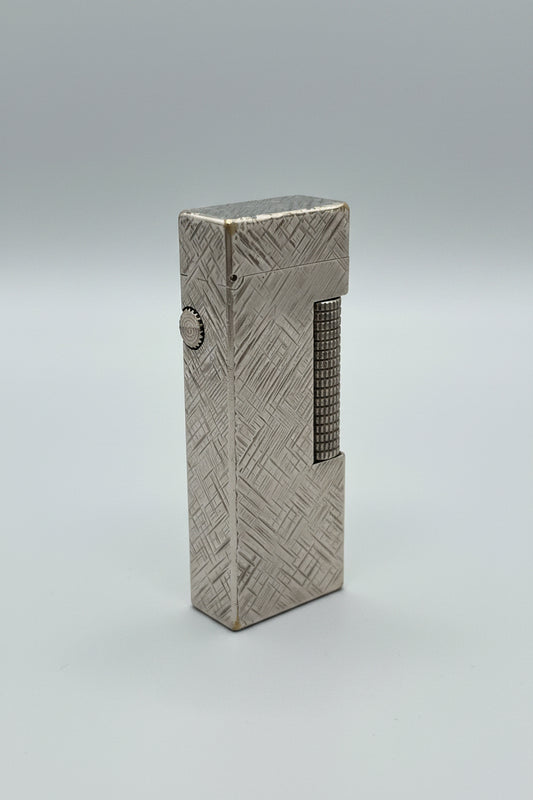 Vintage Dunhill Rollagas Gas Lighter – Swiss Made Engine-Turned Case with Original Service Kit (c.1960s–70s)