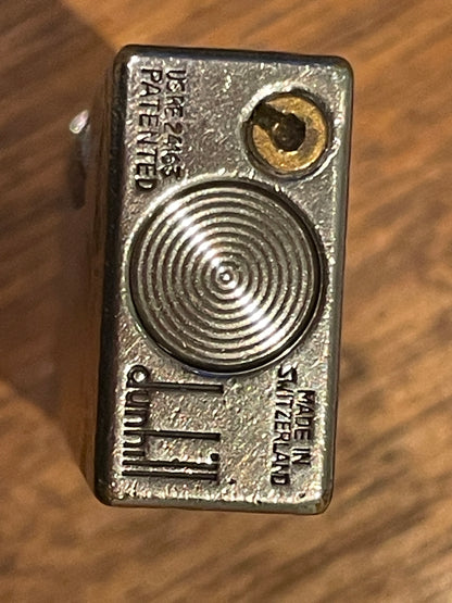 Vintage Dunhill Rollagas Gas Lighter – Swiss Made Engine-Turned Case with Original Service Kit (c.1960s–70s)