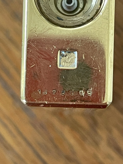 Vintage French Gold Plated Gas Lighter – Ribbed S.T. Dupont Paris Case (c.1970s)