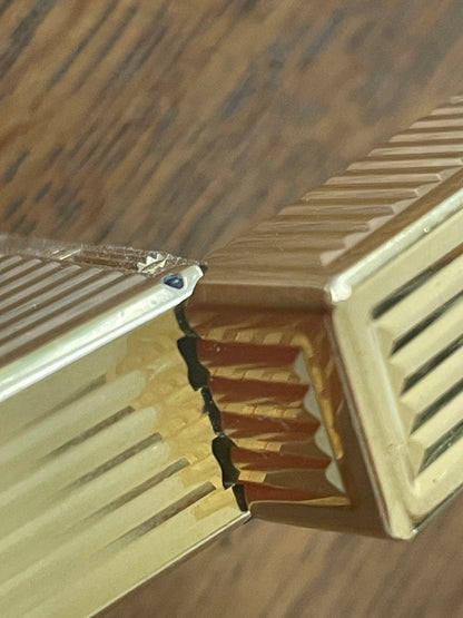 Vintage French Gold Plated Gas Lighter – Ribbed S.T. Dupont Paris Case (c.1970s)