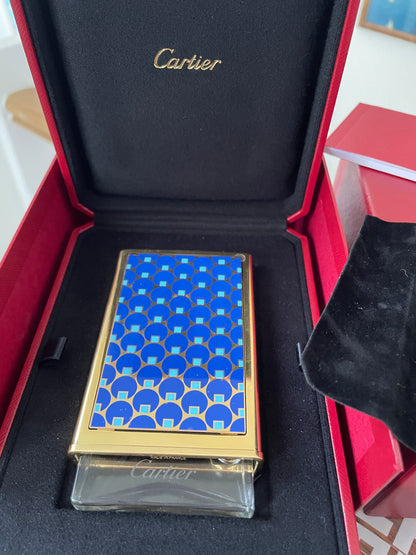 Vintage Cartier Nécessaires à Parfum – Blue Dots Lacquer Refillable Perfume Case with Two 30ml Bottles & Original Boxes (France)
