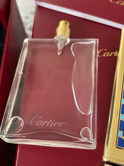 Vintage Cartier Nécessaires à Parfum – Blue Dots Lacquer Refillable Perfume Case with Two 30ml Bottles & Original Boxes (France)