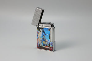 S.T. Dupont Ligne 2 “Cuba” Soft Flame Lighter – Platinum Finish Micro Diamond Guilloché