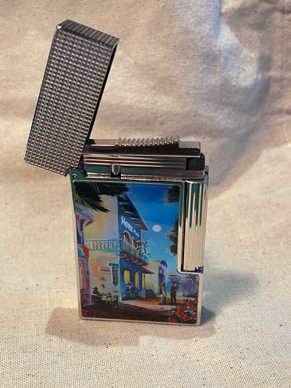 S.T. Dupont Ligne 2 “Cuba” Soft Flame Lighter – Platinum Finish Micro Diamond Guilloché