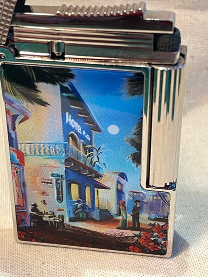 S.T. Dupont Ligne 2 “Cuba” Soft Flame Lighter – Platinum Finish Micro Diamond Guilloché