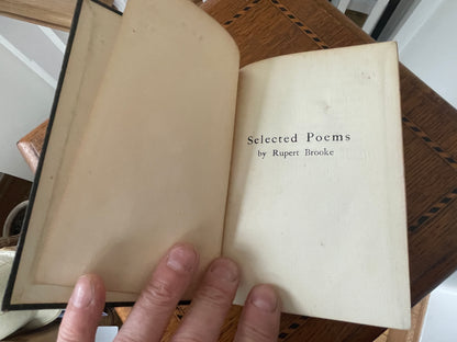 Antique English Poetry Book – Rupert Brooke Selected Poems Fifth Impression (1920)