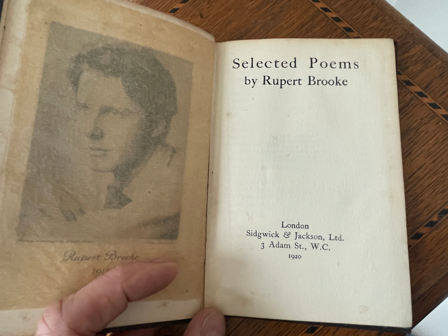 Antique English Poetry Book – Rupert Brooke Selected Poems Fifth Impression (1920)