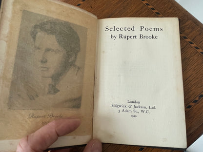 Antique English Poetry Book – Rupert Brooke Selected Poems Fifth Impression (1920)