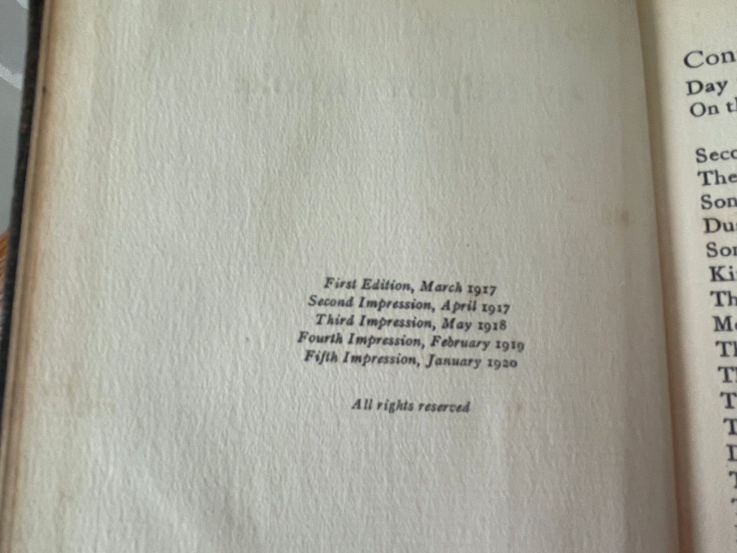Antique English Poetry Book – Rupert Brooke Selected Poems Fifth Impression (1920)