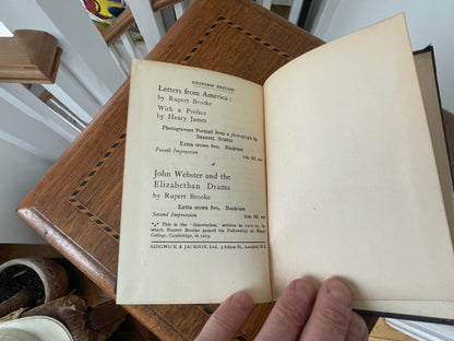 Antique English Poetry Book – Rupert Brooke Selected Poems Fifth Impression (1920)