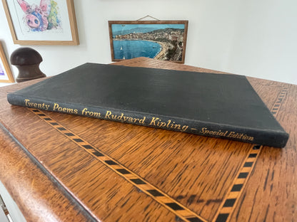 Antique Hardback Poetry Book – Twenty Poems from Rudyard Kipling Special Limited Edition, Kipling Memorial Fund Banquet (1937)