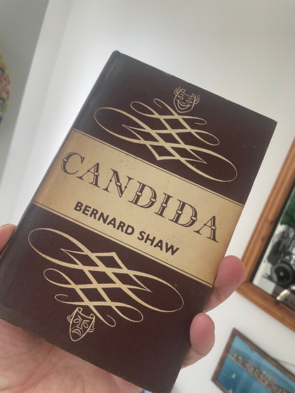Mid-Century Annotated Hardback of Candida by Bernard Shaw – 1956 Longmans Edition with Extensive Scholarly Manuscript Notes